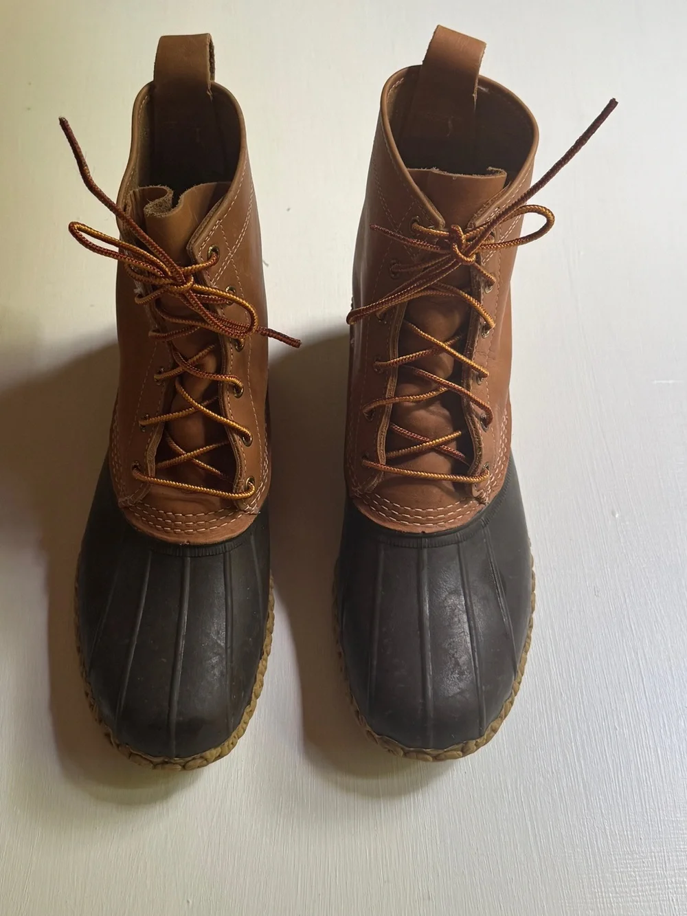 L.L.Bean Men’s Duck Boots US 10M Waterproof Leather/Rubber Brown/Black